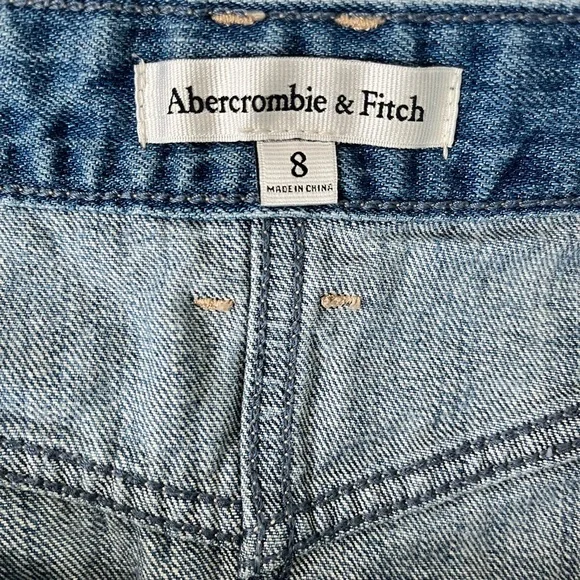 Abercrombie & Fitch Blue Distressed Mini Skirt Women’s Size:8 - Picture 7 of 9
